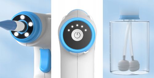 IRYGATOR DO CZYSZCZENIA USZU WOSKOWINY PŁUKANIE LED BEZPRZEWODOWY ZESTAW na Arena.pl