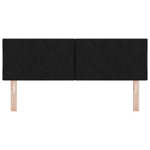 Tapicerowane wezgłowie Geometryczny Czarny 144 cm tkanina na Arena.pl