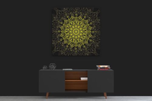 OBRAZ NA PŁÓTNIE CANVAS ABSTRAKCJA MANDALA 06 50X50 CM na Arena.pl