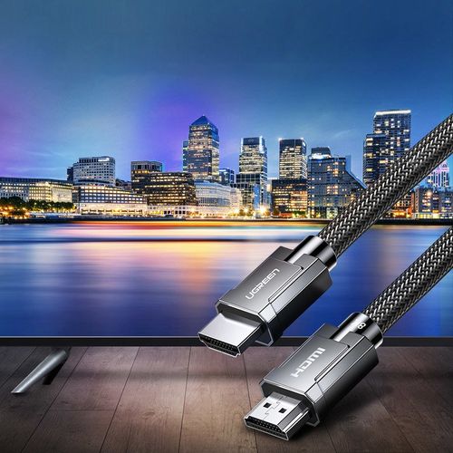 Kabel przewód HDMI 2.1 8K 4K 3D 48Gbps HDR VRR QMS ALLM eARC QFT 2m szary na Arena.pl