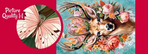 Puzzle 1000 elementów. Kwiatowy jeleń 30752 na Arena.pl