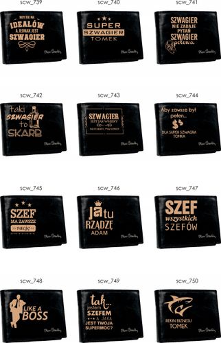 Portfel Pierre Cardin z GRAWEREM czarny prezent dla NAUCZYCIELA dużo wzorów na Arena.pl