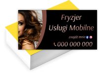 Wizytówki firmowe reklamowe 100szt MOBILNY FRYZJER duży wybór wzorów