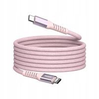 Kabel Verbatim USB-C(M) - USB-C(M) 1,2m, 100W, PD, różowy