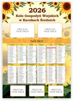 KALENDARZ KGW KOŁO GOSPODYŃ WIEJSKICH 2026 50 szt dużo wzorów