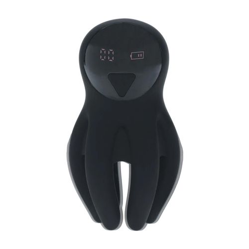 Digital Vibrating Silicone Penis Head Stimulator With Tentacles - Black na Arena.pl