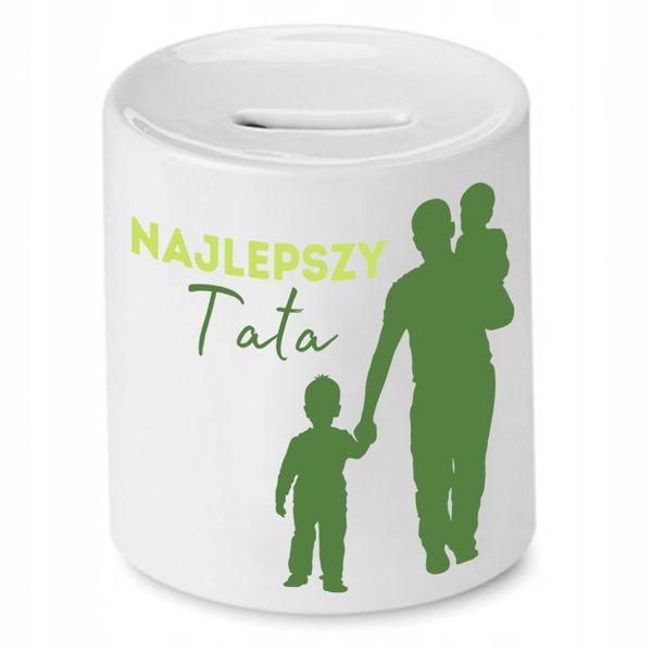 Skarbonka Dla Taty Najlepszy Tata Prezent Z Nadrukiem Ze Zdjęciem zdjęcie 1