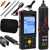 SZUKACZ PAR PRZEWODÓW TESTER MIERNIK LCD SIECI LAN RJ45 POE MOC OPTYCZNA