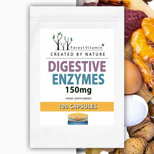 ENZYMY TRAWIENNE COMPLEX DIGEZYME 100 kaps LAKTAZA MOCNE na Arena.pl