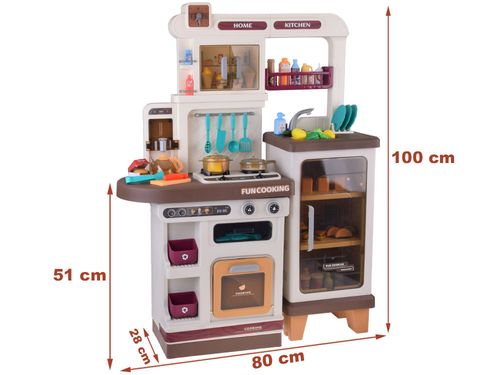 ZABAWKOWA INTERAKTYWNA BRĄZOWA KUCHNIA  AKCESORIA na Arena.pl