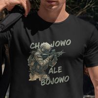Koszulka z nadrukiem - Chu⭐owo, ale bojowo - dla żołniarza L