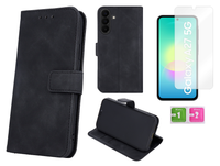 Etui z klapką do SAMSUNG GALAXY A27 5G skórzane zamykane + szkło na ekran