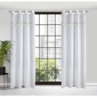 Firana gotowa na przelotkach 140X250 KIDS biała z słonikami