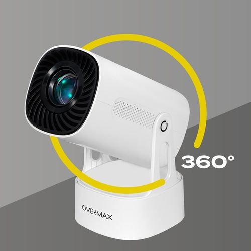 PROJEKTOR RZUTNIK ANDROID TV WIFI BEZPRZEWODOWY OBROTOWY LED PRZENOŚNY na Arena.pl