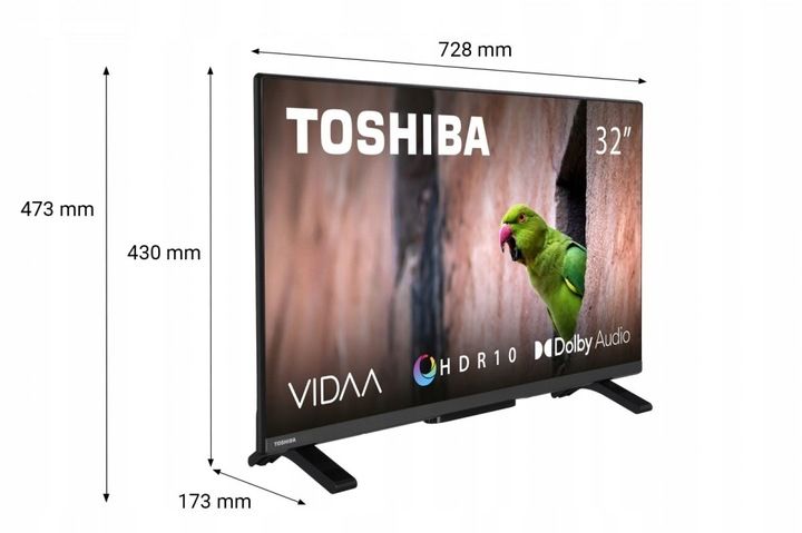 TOSHIBA Telewizor Smart WiFi 32WV2E63DG LED 32" BLUETOOTH PVR Nagrywanie zdjęcie 12