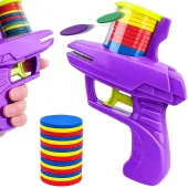 Wyrzutnia dysków pistolet z dyskami krążki piankowe bezpieczne dla dzieci