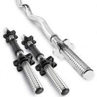 Zestaw obciążeń bitumicznych z gryfami 36kg hantle sztanga zaciski zestaw