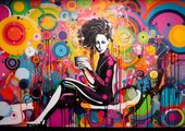 Plakat 84x59,5cm Życie Dzięki Grafiti