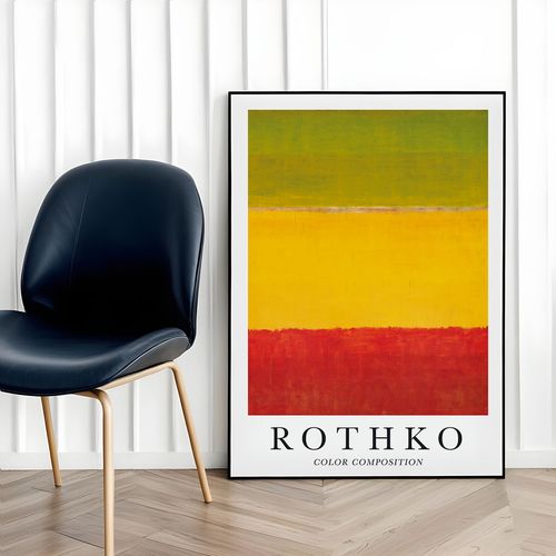 Plakat Mark Rothko obrazy 21x30 cm w czarnej ramie na Arena.pl