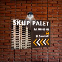 nadruk UV TABLICZKA reklamowa z lampką SZYLD 40x30 dibond SKUP PALET