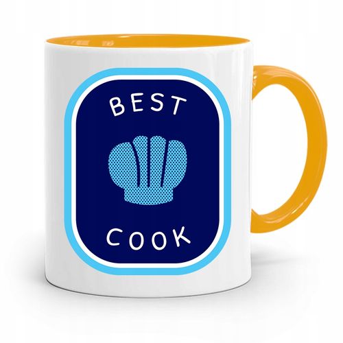 Kubek Żółty Dla Kucharza Kucharki Best Cook Z Nadrukiem Ze Zdjęciem na Arena.pl