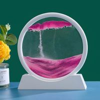 3D Ruchomy Piasek Obraz Okrągłe Szkło Głębokie – 5 inch