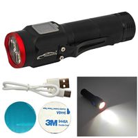 Latarka 3x LED z magnesem, 900lm, USB C, 5 trybów pracy