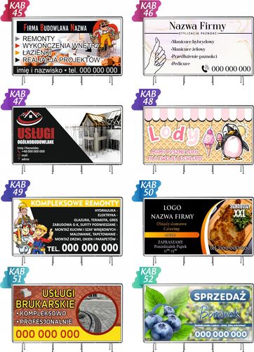 Reklamowy baner budowlany 130x80 - z oczkami i Twoim napisem na Arena.pl