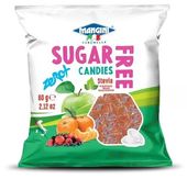 MANGINI Cukierki o smaku truskawkowym ze stewią bez cukru 60 g