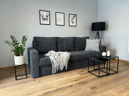 SOFA ROZKŁADANA Z FUNKCJĄ SPANIA, KANAPA SOFIA SPRĘŻYNY BONELL SZTRUKS na Arena.pl