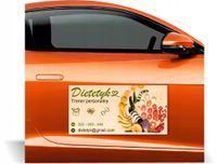 Magnes na samochód reklama magnetyczna 60x30 cm DIETETYK DUŻO WZORÓW