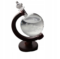Barometr szklany Stormglass RESTEQ elegancki prognozator pogody z efektem