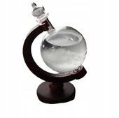 Barometr szklany Stormglass RESTEQ elegancki prognozator pogody z efektem