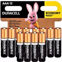 12x BATERIE ALKALICZNE AAA R3 R03 LR3 ORYGINALNE DURACELL