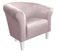 Fotel Milo nogi białe szary róż MG55