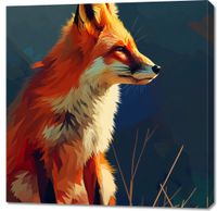 Obraz 90x90cm Spojrzenie Lisicy