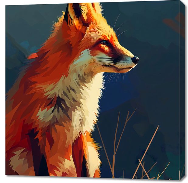 Obraz 90x90cm Spojrzenie Lisicy zdjęcie 1
