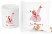 Dla Dziadka Zestaw Poduszka + Skarbonka Prezent Z Nadrukiem Ze Zdjęciem