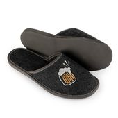 męskie kapcie filcowe r.40 z haftem kufla śmieszne i wygodne km-13-bl-40