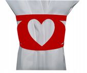 Ozdoba opaska ażur uchwyt do upięcia SERCE 9x41 cm