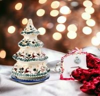 Lampion choinka 15 cm Ceramika Artystyczna Bolesławiec