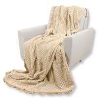 Narzuta Żakardowa 160X200 Beżowa 8669