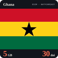 Karta eSIM Internet Ghana 5 GB na 30 dni - bez rejestracji
