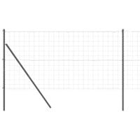 Ogrodzenie z słupkami Szary 1.2 x 10 m Stal