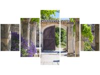 75CM 120 OBRAZ 5 ELEM STARE OPACTWO ST HILAIRE ŚCIENNY DRUK