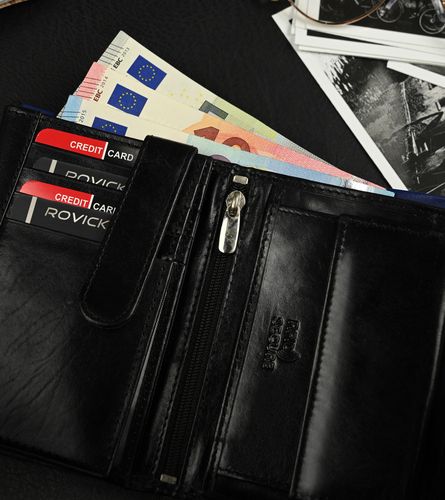 pojemny, pionowy portfel męski z połyskującej skóry naturalnej - ronaldo na Arena.pl