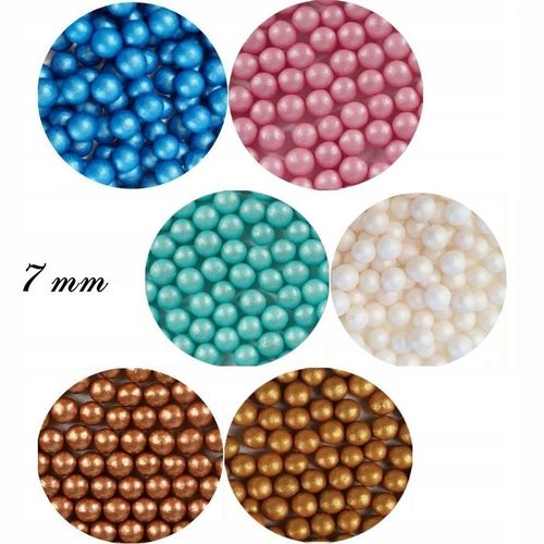 POSYPKA PERŁOWA PEREŁKI BŁYSZCZĄCE BIAŁE DUŻE 90g NA TORT KOMUNIĘ 1101 na Arena.pl