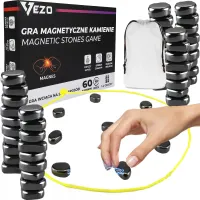 Vezo magnetyczne kamienie kamyczki gra strategiczna zręcznościowa 60 szt