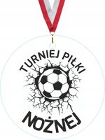 MEDAL Z PLEXI 5 cm nadruk UV piłka nożna pamiątka po meczu twój napis