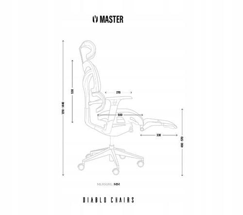 Fotel ergonomiczny Diablo Chairs V-MASTER Czarny na Arena.pl